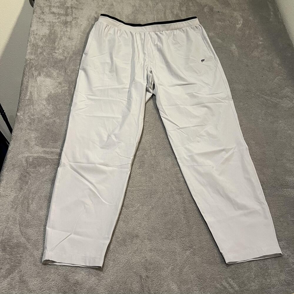 Fabletics Fundamental Pants Mens 2XL Gray Stretch Microfiber Joggers Athletic